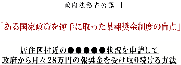 法務省公認国政基金申請マニュアル / 某国家制度の盲点を逆手に取った報奨金獲得法：山本 剛